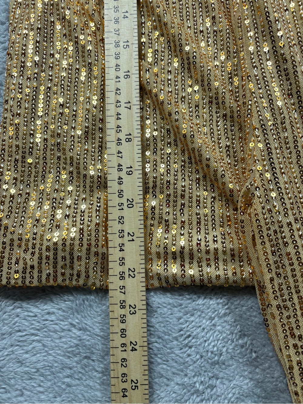 Gold sequin women’s top and pants set - Picture 3 of 6